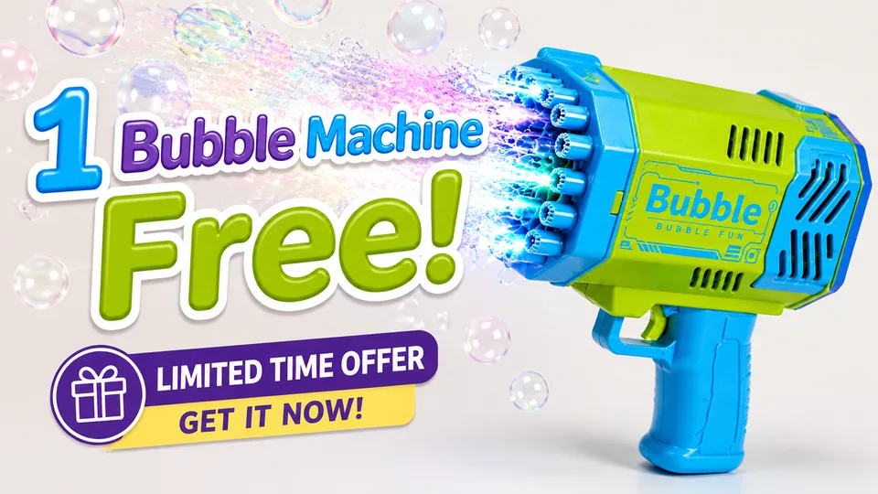 Free BubbleMachine included - limited offer